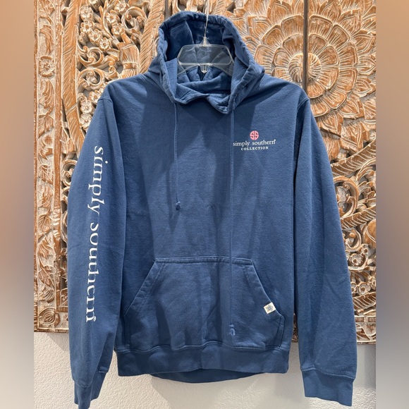 Simply Southern Tops - Simply Southern Blue Hoodie- size S